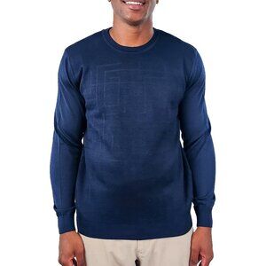 Jakamen Navy Crewneck Textured Sweater